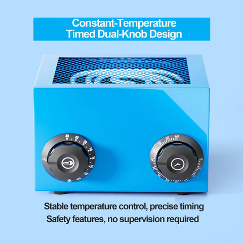 Watch Dryer For Jewelry Repair And Parts, Electric Drying Machine with blue dual knob for temperature and timer control