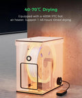 Large Kilo Filament Drying Storage Box With Detachable Heating Module For 1Kg To 5Kg Spools showing 70C drying function