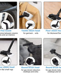Various attachments for Heavy Duty Hardcore Steam Cleaner 1500W including fine nozzle, textile steam head, and floor steam head.