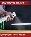 Applying 5oz solvent from All In One Golf Grip Regripping Kit With 5oz Solvent, 15 Grip Tapes, Tape Remover Tool, Hook Blade And Rubber Vise Clamp to club shaft