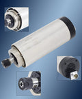 Beefy 1500W Air Cooled CNC Spindle Motor For Router And Milling 80mm Diameter 24000RPM 110V ER16 detail views