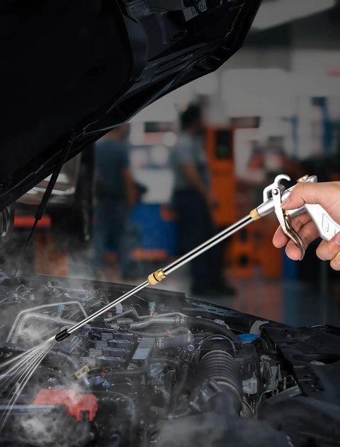 Industrial Heavy Duty Pro Grade Air Blow Gun With Brass Adjustable Nozzle used in engine bay cleaning