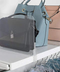 Clear Acrylic Closet Shelf Dividers 6 Pack For Easy Tool-Free Installation No Tools Needed To Maximize Storage On 2.5 Inch Thick Shelves
