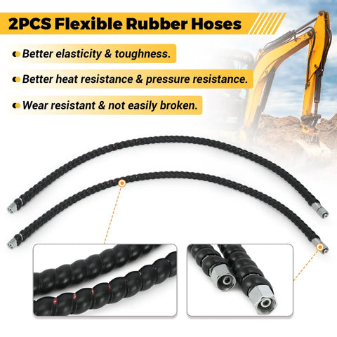 Excavator Cushion Valve Kit With Swivel Motor Buffer Valves For Smoother Operation And Precise Control On Machines With One Quarter Inch Hydraulic Hoses And M14-1.5 Threaded Ends