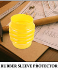 Anti Vibration Tamper Bellows Boot With Dust Seal And Rubber Sleeve Guard for Tamping Machines, yellow on table