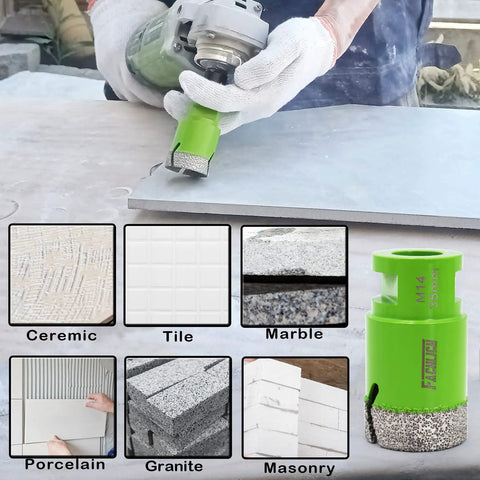 Pro Grade Diamond Core Drill Bits Set for Porcelain Ceramic Tile Granite Marble Heavy Duty All In One 8 Piece Hole Saw Kit