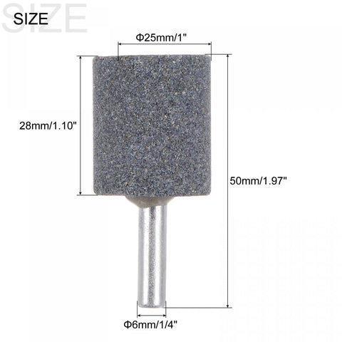 Pro Grade Fifteen Piece Abrasive Mounted Stones Set With One Quarter Inch Shank And One Inch Cylindrical Corundum Grinding Heads
