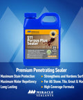 Pro Grade Penetrating Stone And Tile Sealer With Badass Stain Blocking For Porous Floors And Countertops SCS Gold Approved quart container.