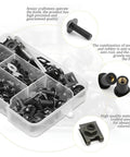 177 Piece Aluminum Bike Fairing Bolt Kit With Colorful Anodized Fasteners Nuts Clips And Washers in M5 and M6