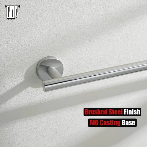 Stainless Steel Towel Bar 18 Inch Usable Length With Thick 0.8mm Tube And 2mm Posts Brushed Finish Wall Mount Rack
