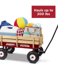 All Terrain Kid Friendly Wagon For Outdoor Fun And Cargo Rolling Cart With Steel And Wood Build Beach Cart For Toddlers 1 And Up