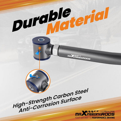 Adjustable Front Or Rear Lower Control Arm For Jeep Wrangler TJ Cherokee XJ Grand Cherokee ZJ Length 15.2-17.9 In Fits Stock To 4 In Lift Premium Steel Construction Direct Bolt On Upgrade Improved Alignment Off Road Ready. carbon steel adjustable control arm with corrosion-resistant finish