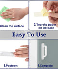 Easy installation steps for Two Pack Adhesive Cabinet Handles Stick On No Drill Pulls Peel And Stick for cabinets and doors
