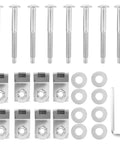 Beefed Up Heavy Duty Truck Bed Mounting Hardware Kit With Bolts Nuts And Washers In Silver Finish For Secure Bed Rails And Cargo Bed Attachments Quieter Operation And Durable Steel Construction For Rough Roads, 8 bolts and washers