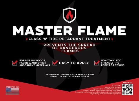 Fire Retardant Spray For Wood Fabric Upholstery And More, Non Toxic Clear Drying Coating That Meets NFPA 701 And ASTM E84 Standards