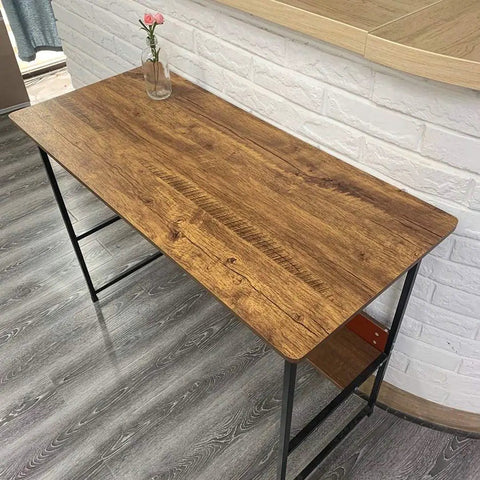 Wood Grain Peel And Stick Wallpaper For Countertops And Cabinets Waterproof Easy To Clean Self Adhesive Removable Vinyl Roll Rustic Brown Yellow 17.7 Inch Wide By 78.7 Inch Long DIY Friendly No Mess Kitchen Remodel on table surface