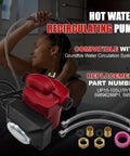 Straight Up Replace Grundfos Hot Water Circulator Pump Up15 10Su7P TLC 115 Volt 25 Watt with shower setup and connections.