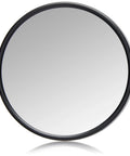 Super Crisp 6 Inch Suction Cup Makeup Mirror With 10X Magnification For Flawless Skincare And Precise Grooming Details, black round mirror.
