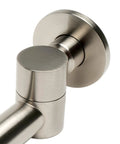 Tub Spout With Dope Swivel Design And Brushed Nickel Finish Solid Brass Construction Single Hole Wall Mount Foldable Spout For Easy Bath Space Mixer Or Diverter Sold Separately