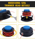 Tap And Go Trimmer Head Replacement For Husqvarna T35 525L 525LS 535LS 535LST 522L 326L 324L 223L 224L 325LX 525LK M10X1.25 LH