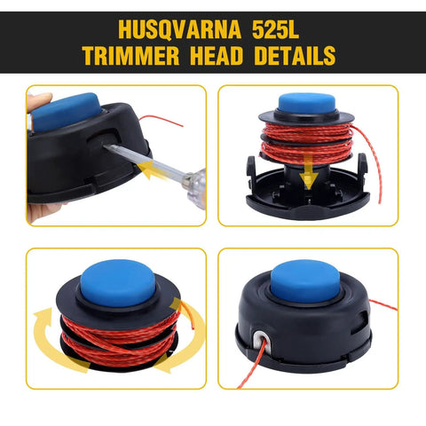Tap And Go Trimmer Head Replacement For Husqvarna T35 525L 525LS 535LS 535LST 522L 326L 324L 223L 224L 325LX 525LK M10X1.25 LH