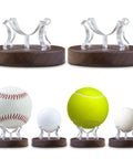 Two Pack Baseball Display Stands With Walnut Wood Base And Clear Acrylic Arms To Show Off Your Baseballs Softballs Golf Balls And Tennis Balls Memorabilia Collection