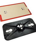 Replacement Head With Non Skid Plate For Dust Barrier Poles TPH1 Black Red Fits All Poles