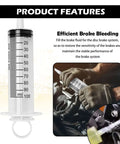 5 Piece Motorcycle Brake Bleeder Kit With Hose, 100ml Syringe, Clamp And Screws for Precise, Responsive Braking