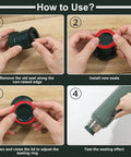 Set of four red silicone replacement gaskets for Stanley Classic vacuum bottle lid.