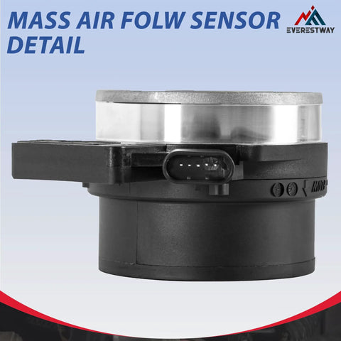 Mass Air Flow Sensor For Chevy Silverado 1500 Suburban Tahoe Cadillac Escalade GMC Sierra Yukon AF10043 2134160 MAF Sensor Compatible Replacement Direct Fit Plug N Play