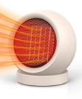 Compact PTC Ceramic Space Heater Portable Electric Desk Heater For Home Office Bedroom Fast Heat In Just 3 Seconds Your Go To Desk Heater Lightweight Safety Auto Shutoff Under Desk Friendly Light Brown.