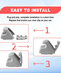 Installation steps for 2 Pack Interior Sun Visor Clips For Chevy Tahoe Silverado 1500 GMC Yukon Sierra 1500 Replacement Sun Visor Retainer Clips Gray Easy To Install Durable Plastic 2007 Through 2013