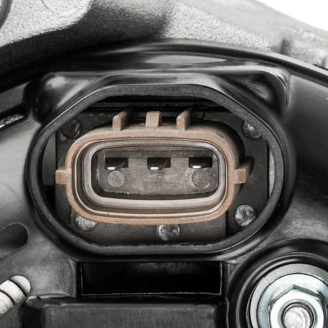 Close-up of plug connection on Alternator Compatible With Hyundai Sonata 2015 Through 2019 Plug And Play Kia Optima 2016 Through 2020 Sorento 2015 Through 2020 Santa Fe 2019 Through 2020 Santa Fe Sport 2017 Through 2018 Sportage 2017 Through 2021 12V 150Amp CW 6 Groove Pulley