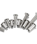 100 Sets M6 Bolts And Nuts In 15 20 30 40 50 mm Lengths Silver Carbon Steel Hex Socket Kit