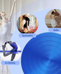 Metal ballet turning disc board, blue non-slip spinning disk for balance training in dance, gymnastics, ice skating