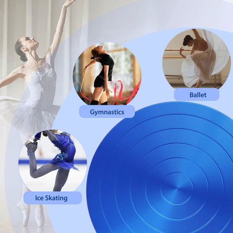 Metal ballet turning disc board, blue non-slip spinning disk for balance training in dance, gymnastics, ice skating