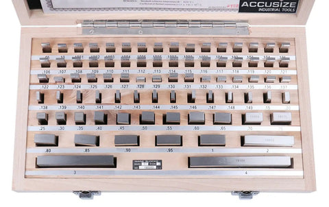 81 Piece Pro Grade AS 2 Steel Gage Block Set With Certificate Of Inspection And Serial Numbers, High Precision Blocks For Shop And Workshop Use, Calibrated For 68 Degrees F For Reliable Consistent Measurements