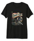 Premium Tri-Blend Crew Neck Tee For Machinists And CNC Guys Featuring Cool Gauge Square Vise Tools Design on black fabric.