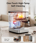 Kickstart Your Grind With This Game Changing Two In One Espresso And Drip Coffee Maker Featuring A Built In Milk Frother And Smart Touchscreen For Flawless Coffee Shop Sips - close-up of self-cleaning feature and components