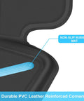 Close-up of Waterproof Car Seat Cover For Baby And Kids Heavy Duty Seat Protector showing durable PVC leather corners.