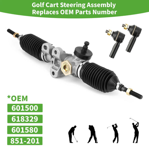 Steering Gear Box Assembly For EZGO RXV Golf Carts Electric And Gas 2008 And Up Replacement Rack And Pinion Fits OEM 601500 618329