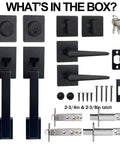 Dope Double Front Door Handleset With Keyed Entry And Dummy Lever Reversible For Left Or Right Hand Square Deadbolt Iron Black Finish Includes Hardware And 3 Keys Perfect For French Or Dual Doors