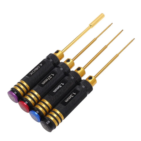 Hex Screwdriver And Socket Repair Tool Kit For Remote Control Cars Boats And Aircraft with ergonomic black and gold finish