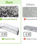 Upgrade No Fuss Door Shelf Bin For Refrigerator Replacement W10887799 food grade vs cheap material comparison