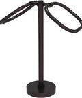 Two Ring Oval Guest Towel Holder In Antique Bronze Built To Last Solid Brass Construction Heavy Base Keeps It Steady