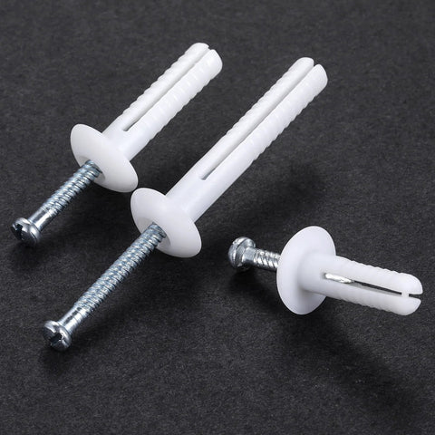 One Quarter By Three Inch Plastic Hammer Drive Nail In Anchors For Concrete And Masonry, 100 Pieces Per Box, close-up view