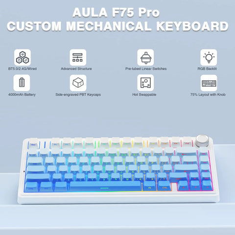 Rock Solid Gasket Mechanical Keyboard With Hot Swappable Switches And Wireless Bluetooth Dual Mode For A Tight Desk Setup Featuring Volume Dial