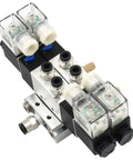 Electrical Pneumatic Twin Solenoid Valve 5/2 Way Internally Piloted, 24VDC, PT1/4 Ports, 2 Position, 0.15-0.8 MPa, manifold base