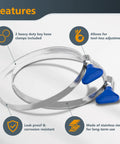 Top Shelf 2.5 By 20 Foot Flexible Dust Collection Hose With Two Lock Tight Stainless Steel Clamps features heavy duty clamps and tool-free adjustments.