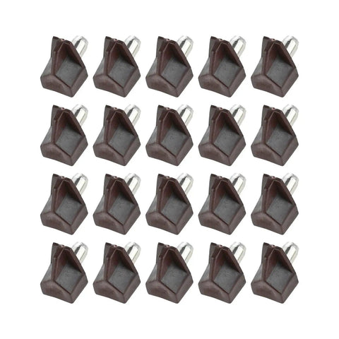 200 Pcs Shelf Pegs With Metal Pins, Beefy Heavy Duty Nickel Plated Iron Cabinet Shelf Support, 5mm, 4 Colors displayed in rows